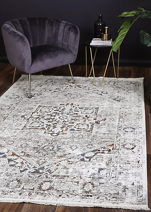 London Classic Vintage Grey Multi Rug - ADORE RUGS and FLOORING